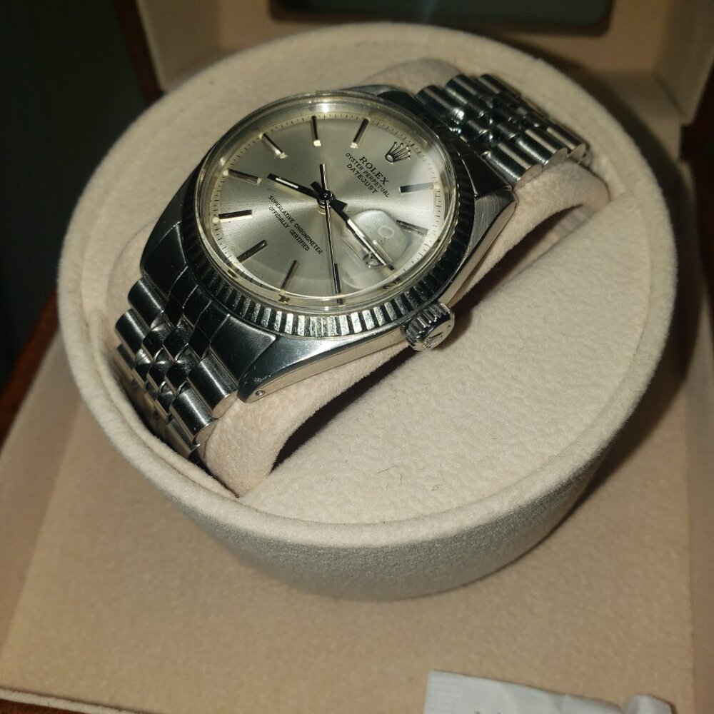 ROLEX datejust model 1601 White Gold Bezel